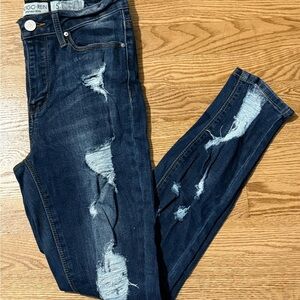 Indigo Rein Blue Skinny Jeans Distressed Style